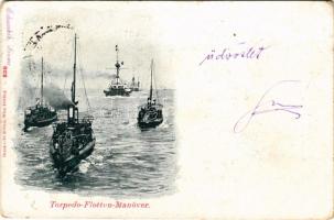 1898 Torpedo Flotten Manöver / Osztrák-Magyar Haditengerészet torpedó flotta manővere. Fr. Schörer / Austro-Hungarian Navy K.u.K. Kriegsmarine torpedo fleet maneuver (EM)