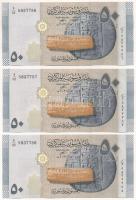 Szíria 2021. 50P (3x) sorszámkövetők "S/02 5837756 - S/02 5837758" T:UNC Syria 2021. 50 Pounds (3x) consecutive serials "S/02 5837756 - S/02 5837758" C:UNC
