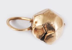 Arany (Au) fülbevaló, jelzett, 14k, sérült, 0,47g