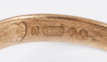 Arany (Au) gyűrű, jelzett, 9k, m:67, 4,19g