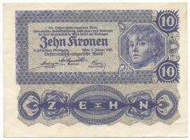 Ausztria 1922. 10K "1070 432636" T:F szép papír Austria 1922. 10 Kronen "1070 432636" C:F fine paper Krause P#75