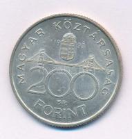 1993. 200Ft Ag "MNB" T:XF patina Adamo F13