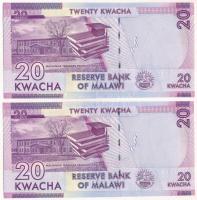 Malawi 2017. 20K (2x) sorszámkövető "BM1990926 - BM1990927" T:UNC
Malawi 2017. 20 Kwacha ...