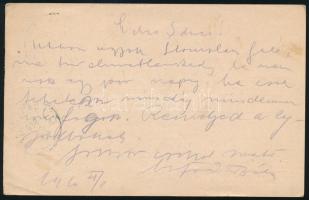 1916 Tábori posta levelezőlap / Field postcard "K.u.K. RESERVESPITAL STANISLAU III."