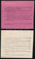 1918 2 db távbeszélő jegy / Telephone tickets