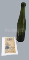 Gróf Esterházy címeres pezsgős üveg + számolócédula