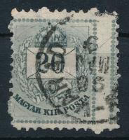 1881 20kr nagyon látványosan elfogazva / shifted perforation