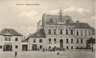 Nagymarton with Savings Bank and the shop of Mathias Hoffmann (EK)