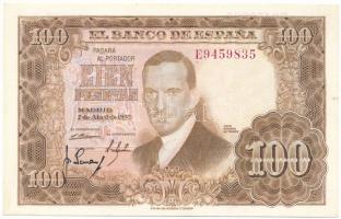 Spanyolország 1953. 100P "E9459835" T:XF Spain 1953. 100 Pesetas "E9459835" C:XF Krause P#145a.2