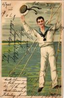 1904 Navy mariner art postcard. litho s: Mailick