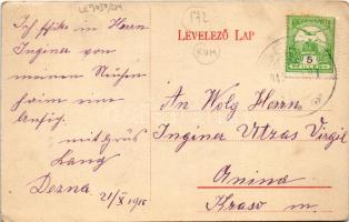 1915 Dézna, Dezna; látkép a várnak Margit páholyából / view from the castle (EK)