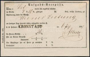 1867 Aufgabs Recepisse "KRONSTADT"