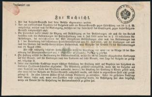 1867 Aufgabs Recepisse "KRONSTADT"