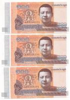 Kambodzsa 2014. 100R (3x) sorszámkövetők T:UNC
Cambodia 2014. 100 Riels (3x) consecutive serials C:...