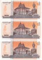 Kambodzsa 2014. 100R (3x) sorszámkövetők T:UNC
Cambodia 2014. 100 Riels (3x) consecutive serials C:...