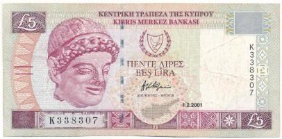 Ciprus 2001. 5P "K338307" T:F  Cyprus 2001. 5 Pound "K338307" C:F  Krause P#61a