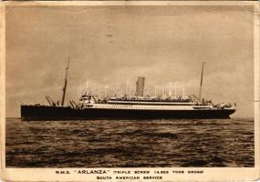1938 RMS ARLANZA, South American Service (gyűrődések / creases)