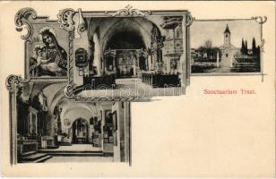 Fiume, Rijeka; Sanctuarium Trsat / Tersatto, church, interior. Art Nouveau, floral (EK)
