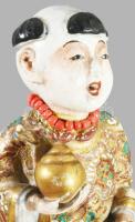 cca 1890 Japán porcelán figura, Meji-korszak, kis kopással, pattogzással, m: 14,5 cm