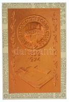 1974. "Ferencvárosi Torna Club 1899-1974" meghívó lemezplakett az FTC Stadion megnyitása a...