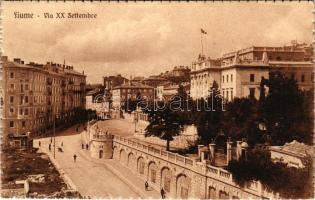 Fiume, Rijeka; Via XX Settembre. Giov. Petricich / street (EK)