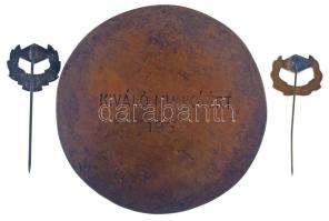 1969. Spartacust ábrázoló öntött bronz érem, hátoldalán gravírozással, tokban (70mm) + zománcozott &...