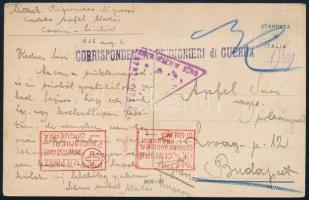 1916 Hadifogoly képeslap Olaszországból / POW postcard from Italy