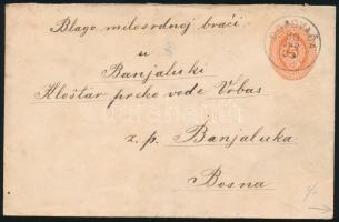 1899 5kr díjjegyes boríték / PS-cover "POPOVACA"