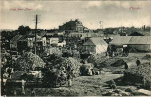 Ploiesti, Ploesti, Ploesci; Piata Mare Obor / market square. Edit. Alex. V. Stanciulescu