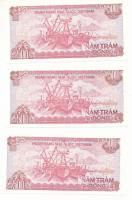 Vietnám 1988. 500D (3x) sorszámkövetők "LH 8656923 - LH 8656925" T:UNC
Vietnam 1988. 500D...