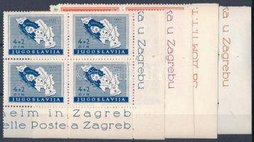 1940 Mi 413-417 blocks of 4