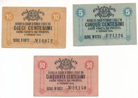 Olaszország 1918. Velence / Osztrák-magyar megszállás 5c + 10c + 50c T:F
Italy 1918. Venice / Austr...