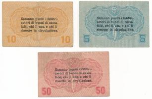 Olaszország 1918. Velence / Osztrák-magyar megszállás 5c + 10c + 50c T:F
Italy 1918. Venice / Austr...