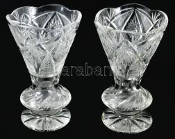 2 db kristály váza hibátlan 17 cm