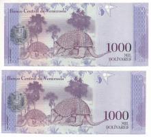 Venezuela 2017. 1000B (2x) sorszámkövetők "K71169107 - K71169108" T:UNC
Venezuela 2017. 1...