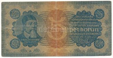 Csehszlovákia 1921. 5K T:F
Czechoslovakia 1921. 5 Korun C:F
Krause 15