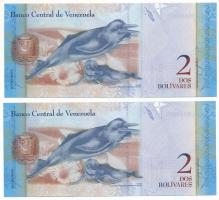 Venezuela 2012. 2B (2x) sorszámkövetők "J36460356 - J36460357" T:UNC
Venezuela 2012. 2 Bo...