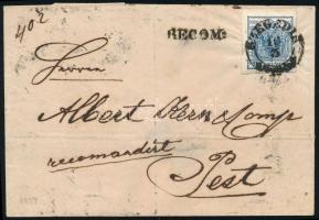 1854 9kr + 6kr ajánlott levélen / on registered cover "SZEGEDIN" - Pest