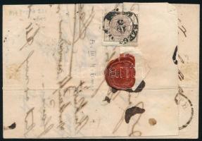 1854 9kr + 6kr ajánlott levélen / on registered cover "SZEGEDIN" - Pest