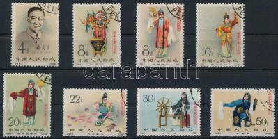 1962 Szinházművészet Mi 648-655 eredeti gumival / with original gum. (Ceruzás katalógus számok a hát...