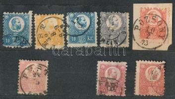 1871 22 db Réznyomat bélyeg + 1 db Kőnyomat 5kr / 22 engraved stamps + Mi 3