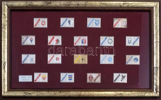 Olaszország 1993. Az 1992-1993-as szezonban a Serie A-ban szereplő klubok címerei Ag bélyeg érmeken,...