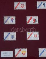 Olaszország 1993. Az 1992-1993-as szezonban a Serie A-ban szereplő klubok címerei Ag bélyeg érmeken,...