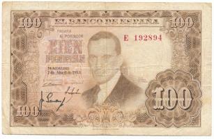 Spanyolország 1953. 100P "E192894" T:F
Spain 1953. 100 Pesetas "E192894" C:F
K...