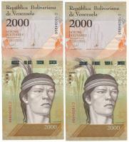 Venezuela 2016. 2000B (2x) sorszámkövetők "C18094995 - C18094996" T:UNC
Venezuela 2016. 2...