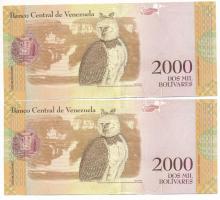 Venezuela 2016. 2000B (2x) sorszámkövetők "C18094995 - C18094996" T:UNC
Venezuela 2016. 2...