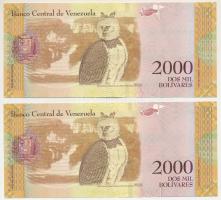 Venezuela 2016. 2000B (2x) sorszámkövetők "B09723834 - B09723835" T:UNC
Venezuela 2016. 2...