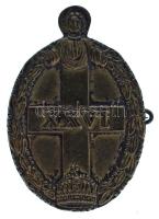 1935. "XXVI" Az Országos Katolikus Nagygyűlés Cu jelvénye (42x28mm) T:AU,XF