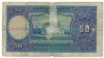 Litvánia 1928. 50L "A820766" T:VG,G ragasztott
Lithuania 1928. 50 Litu "A820766&quot...