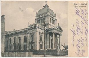 Czestochowa, Czenstochau; Nowa Synagoga. Verlag Sprung &amp; Hibbeler / new synagogue (EB)